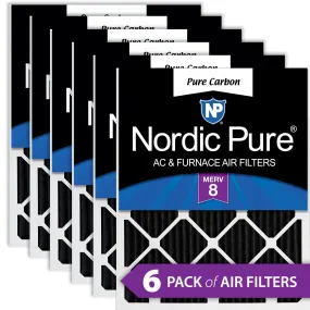 18x24x1 (17_1/2x23_1/2) Pure Carbon Odor Reduction Furnace Air Filters 6 Pack