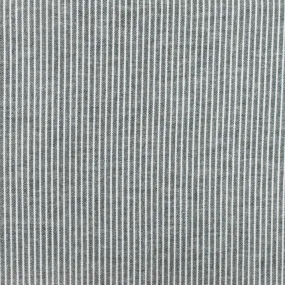 2 YD PC-Blue-White Stripe Stretch Cotton Chambray Woven Fabric