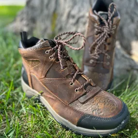 Ariat Women's All Terrain Leather Tooled Eco Boot- Distressed Brown