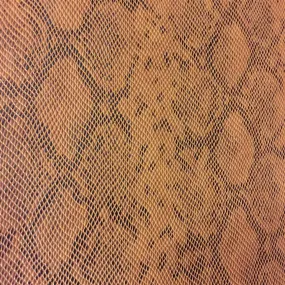 Caramel Matte Python Snake Skin Vinyl Fabric