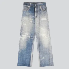 Couples Denim Blue Loose Jeans