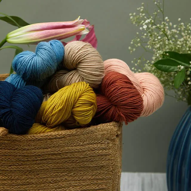 Flora Symfonie Yarns KnitPro - 5 Yarn Bundle Pack (5 x 100g) - OR1004 Sand Semisolid Color - 100% Naturally Dyed Merino DK