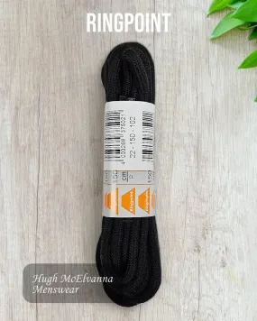 Ringpoint 150cm Black Boot Laces