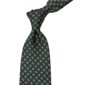 Sovereign Grade Tartan Green Jacquard Floral Tie